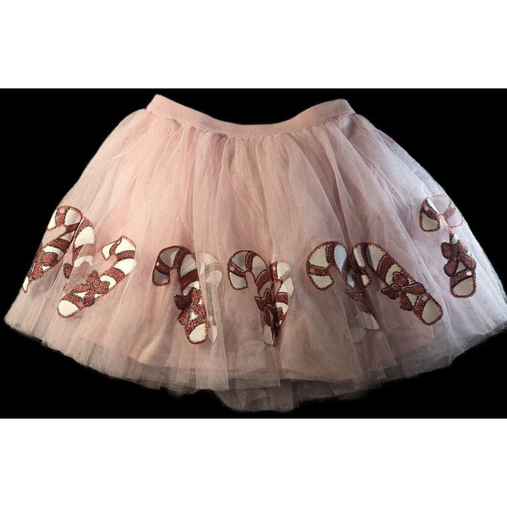 Bluey Tutu Skirt Pink Holiday Candy Canes Christmas 2T Various Sizes Sassy Dance